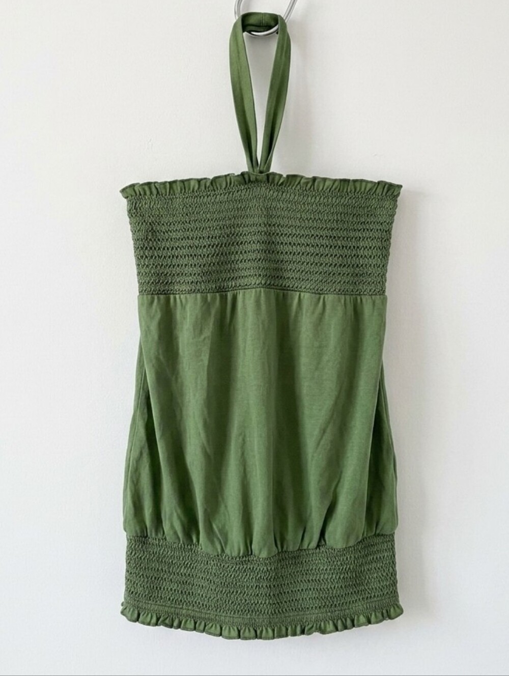Y2K Green Halter Top Medium